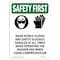 Signmission OSHA Sign, Wear Nitrile Gloves W/ Symbol, 18in X 12in Rigid Plastic, 12" W, 18" H, Portrait OS-SF-P-1218-V-11404 - alternate 1